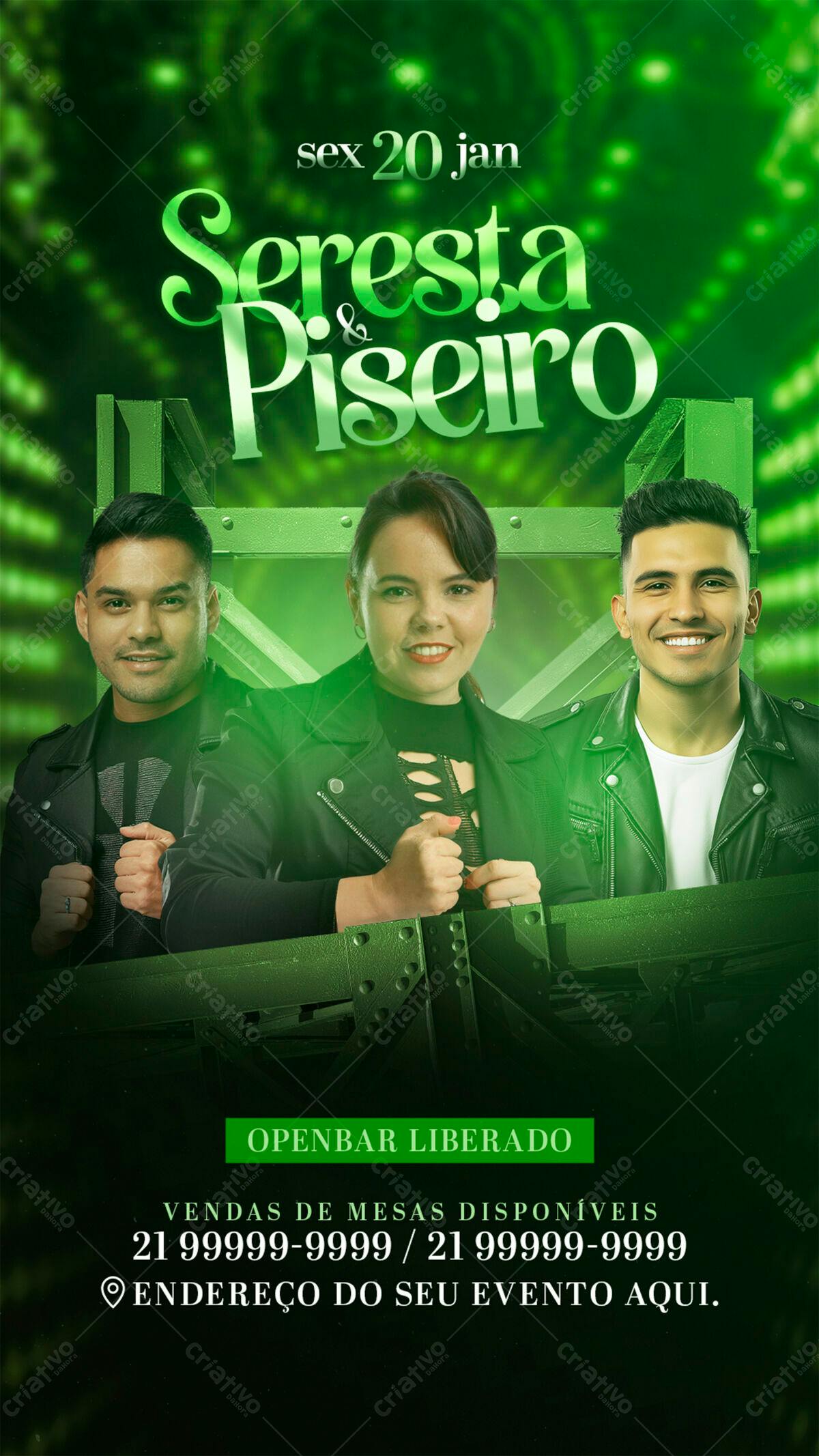 Flyer para Festa Sertaneja e Piseiro PSD Editável