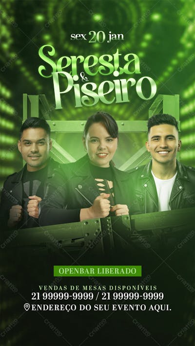 Flyer Evento Seresta &#38; Piseiro Story
