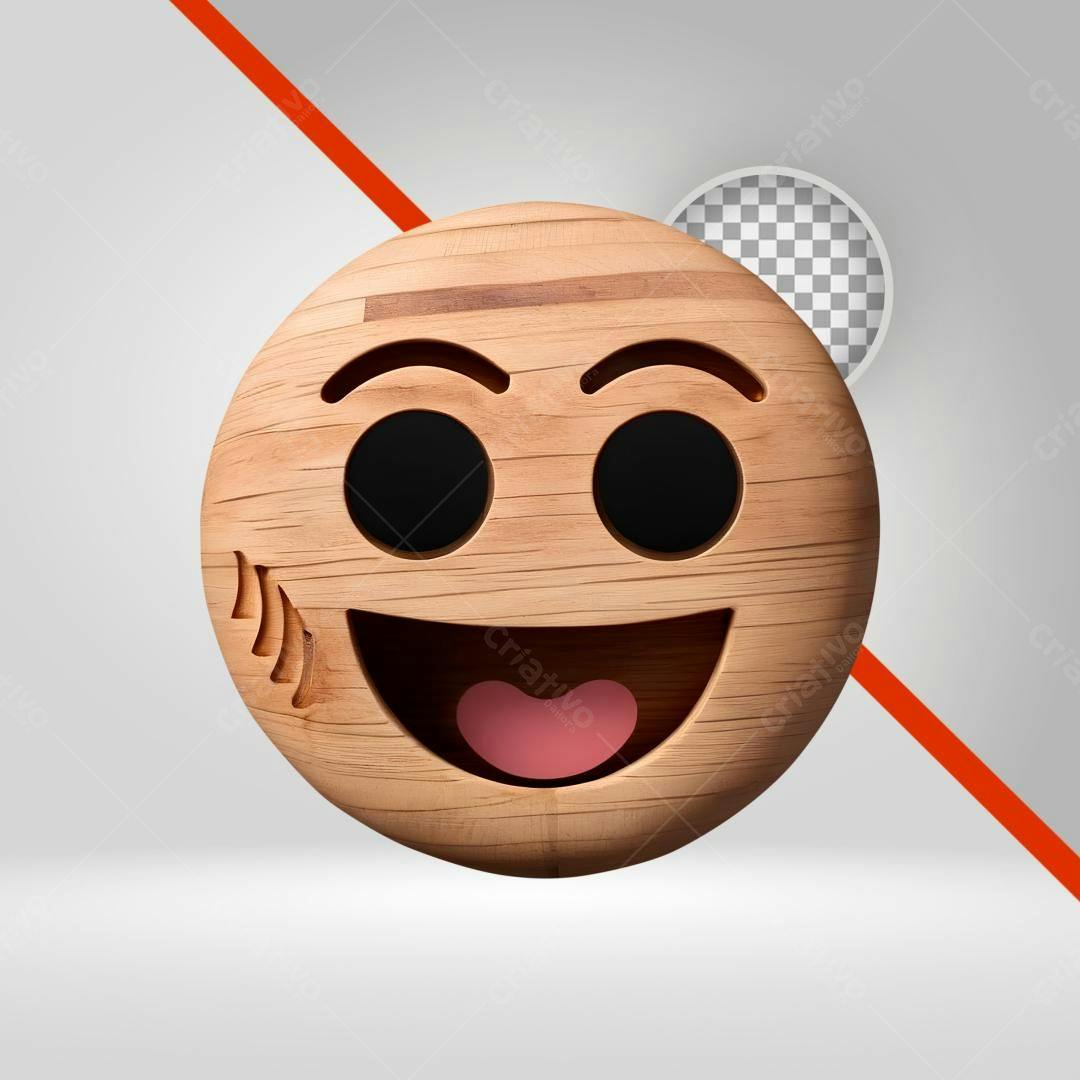 Icone Emoji Madeira PNG com fundo transparente