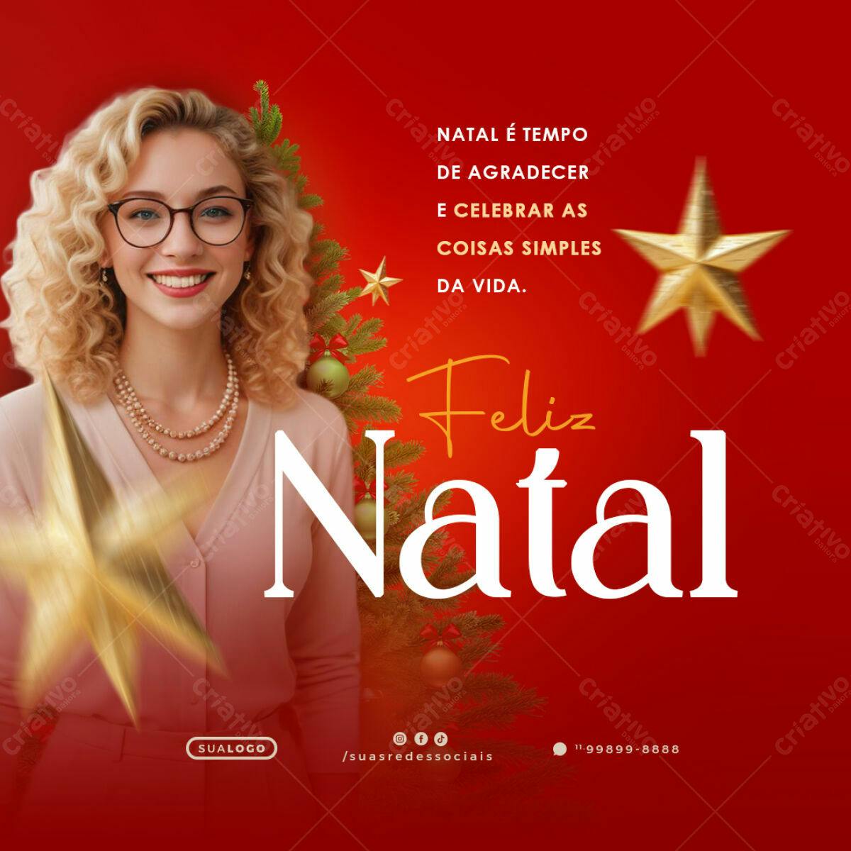 Postagem de Natal PSD Editável