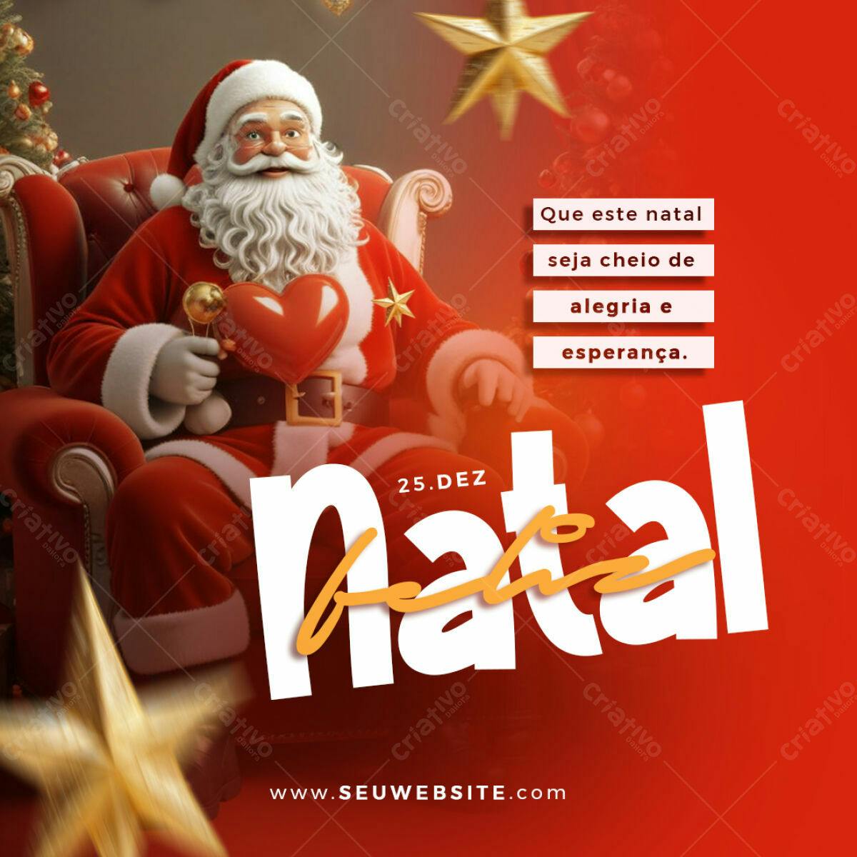 Postagem de Natal PSD Editável