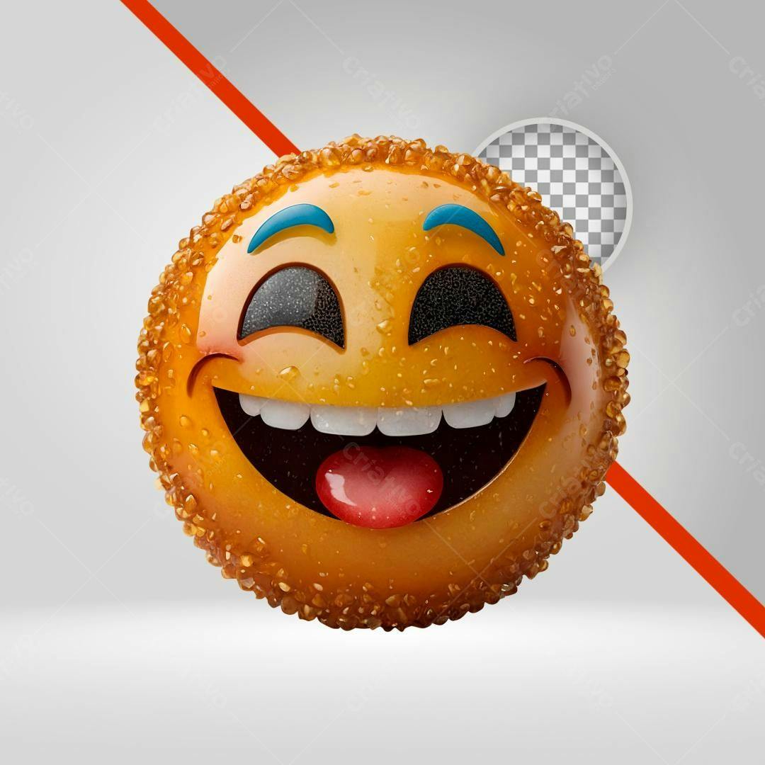 Emoji sorrindo PNG com fundo transparente