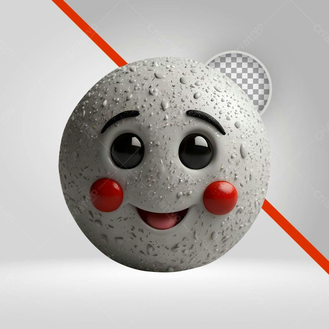 Emoticon fofo PNG com fundo transparente