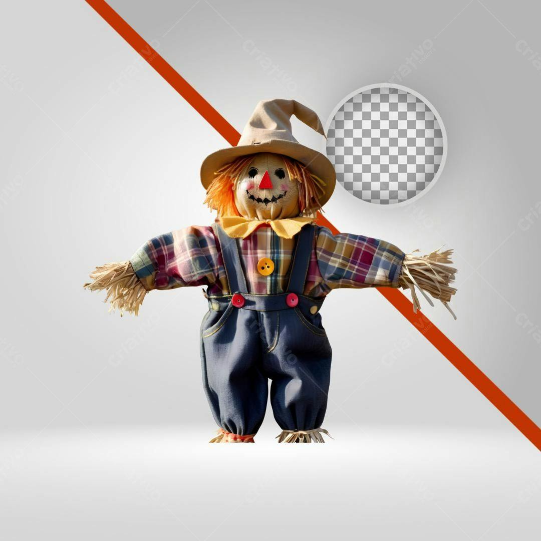 Icone Espantalho Outono PNG com fundo transparente