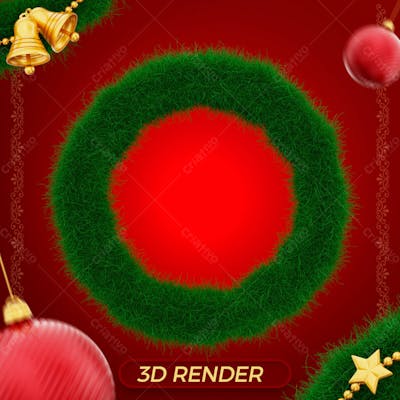 Guirlanda De Natal Elemento 3D Para Composicao Psd