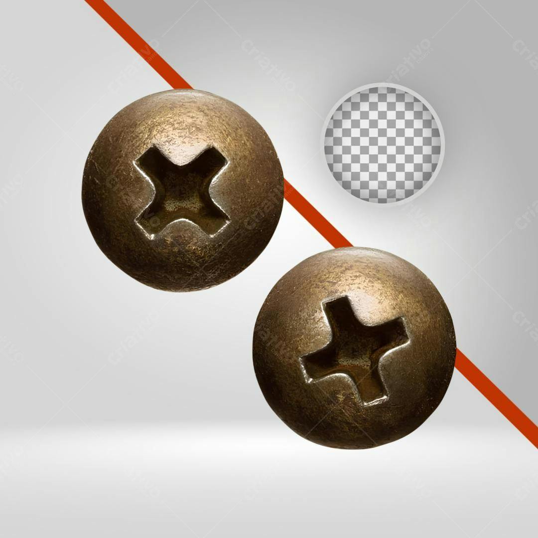 Icone Parafusos Bronze PNG com fundo transparente