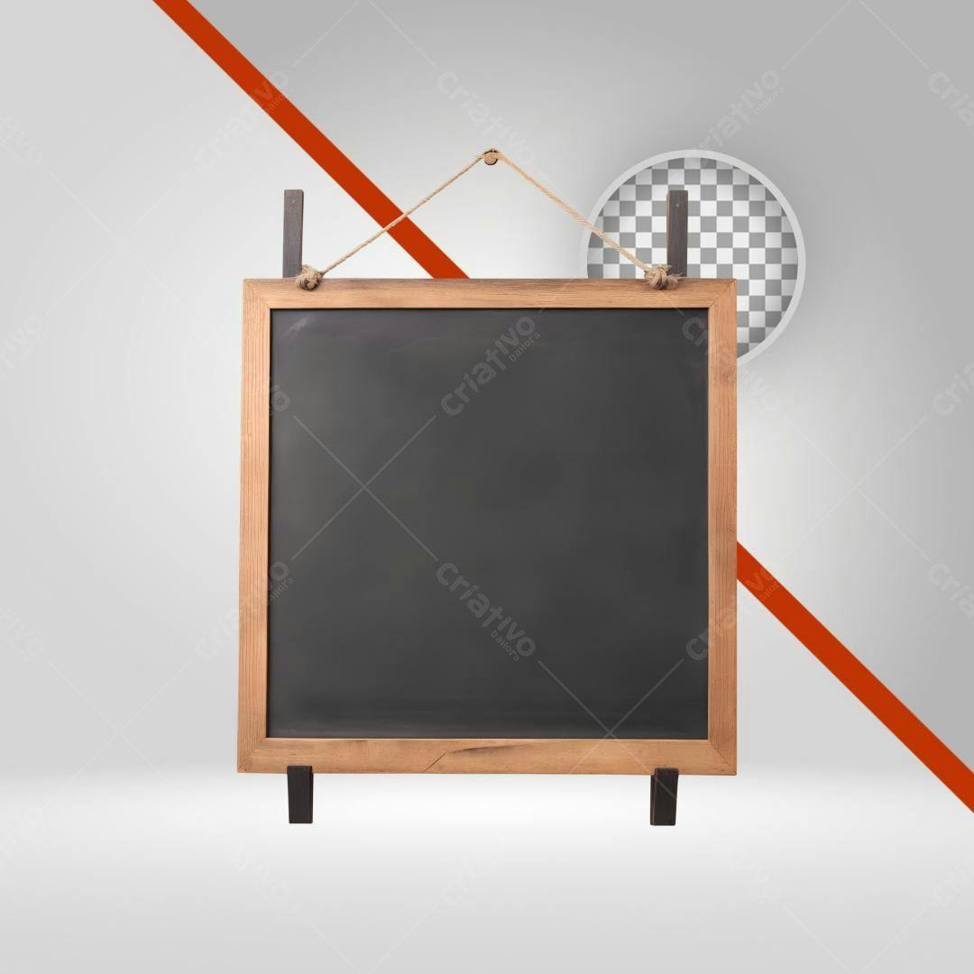Quadro Negro PNG com fundo transparente