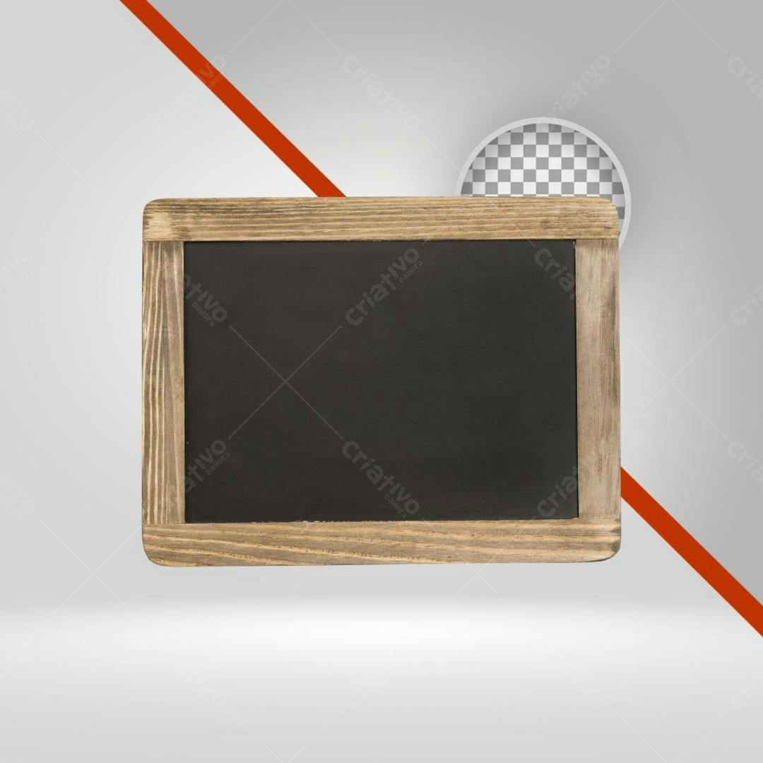 Quadro Negro PNG com fundo transparente