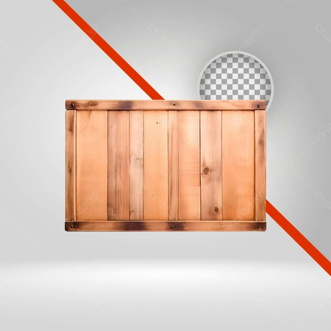 Banner de madeira PNG com fundo transparente