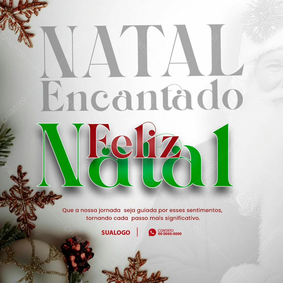 Postagem Natal Encantado PSD Editável