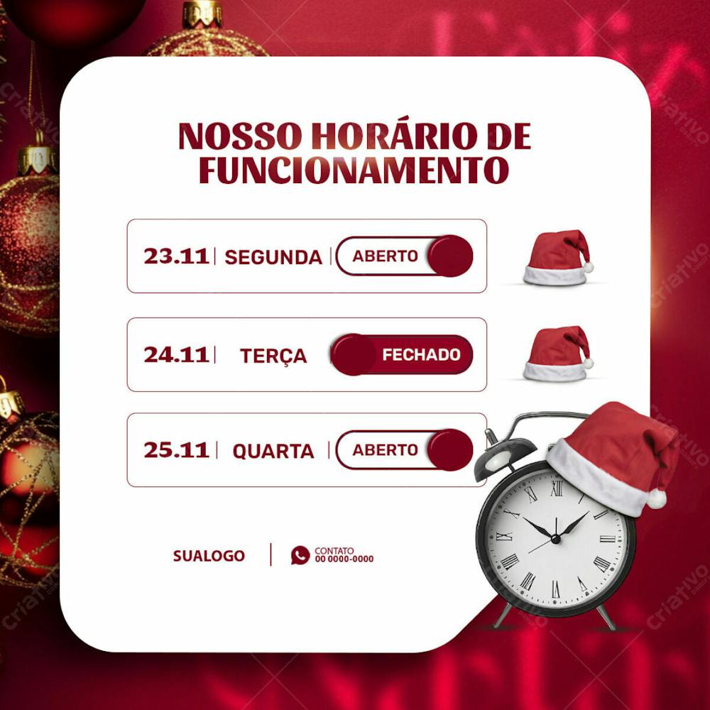 Horario De Funcionamento Natal 02