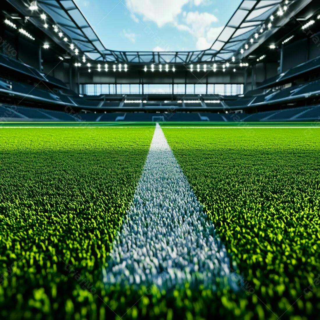 Campo de futebol gramado estádio moderno