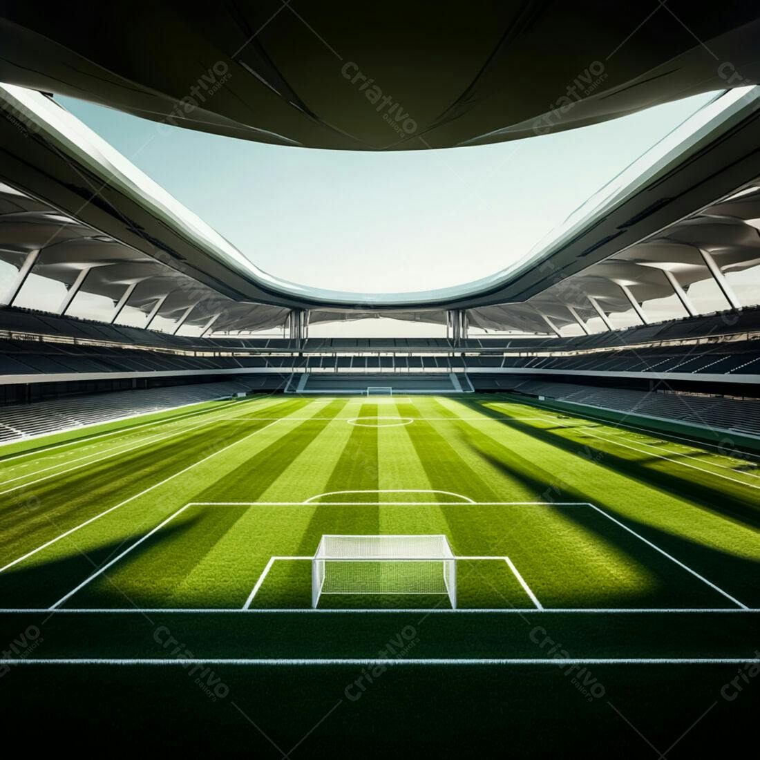 Estádio de futebol moderno vazio
