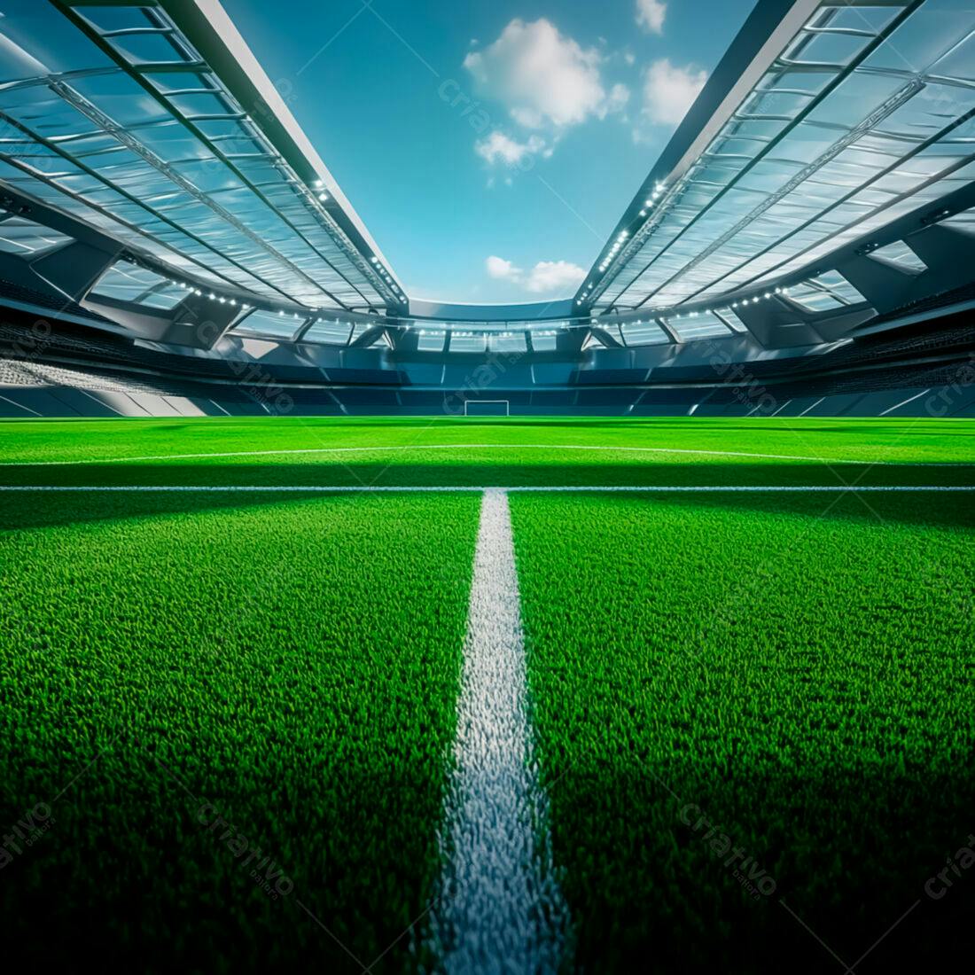 Campo de Futebol Moderno Estádio Vazio