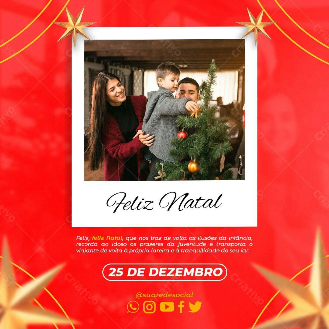Postagem de Natal Família PSD Editável