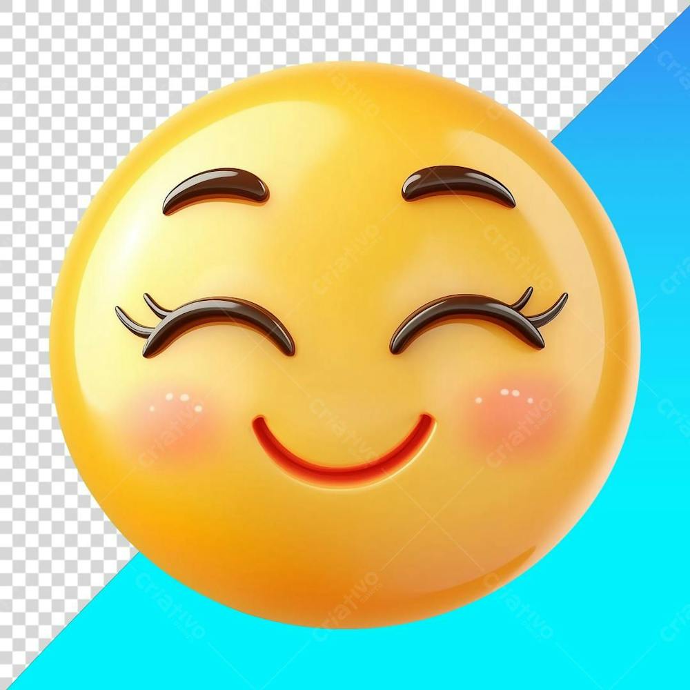 Emoji Sorrindo De Olhos Fechados Feminino