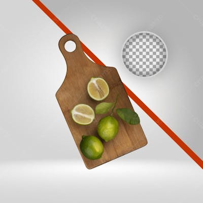 Tábua De Corte, Limão Taiti Elemento Png Com Fundo 