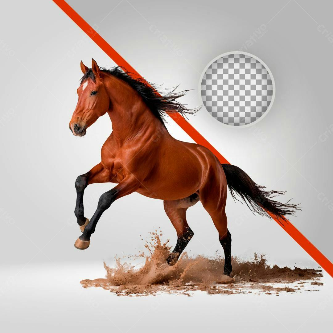 Imagem Cavalo Marrom PNG com fundo transparente