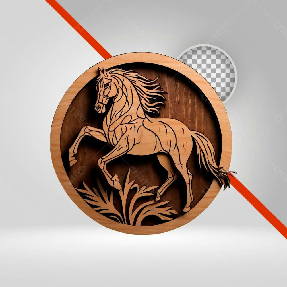 Cavalo Png, Logotipo 3D, Cavalgada, Alazão, Selo 3D