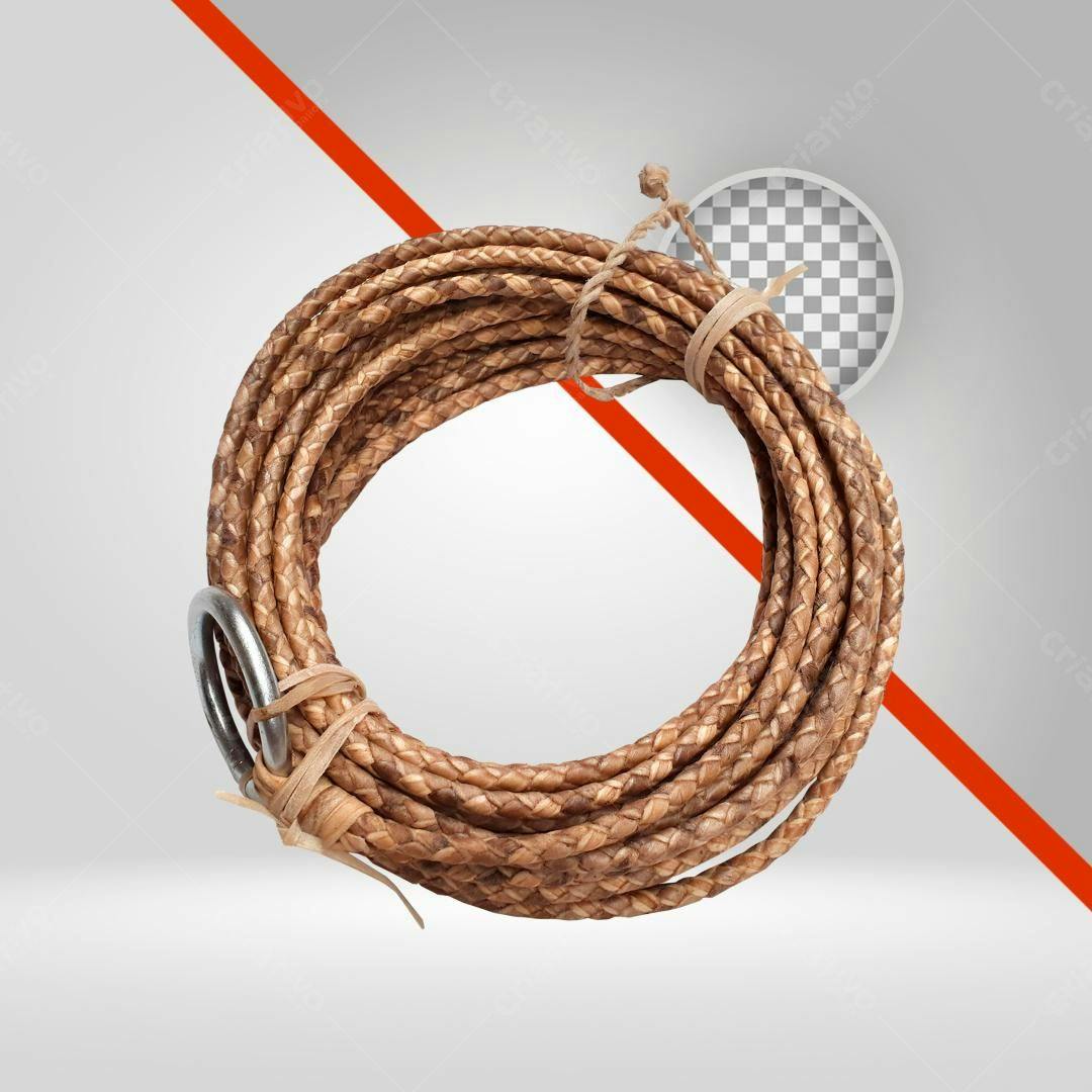 Cordão Trançado Marrom PNG com fundo transparente