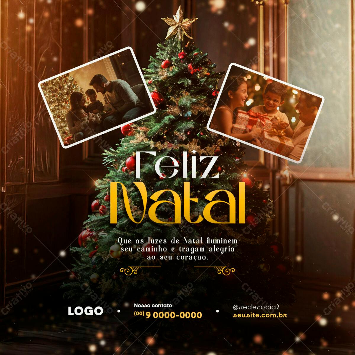 Flyer para Feliz Natal PSD Editável