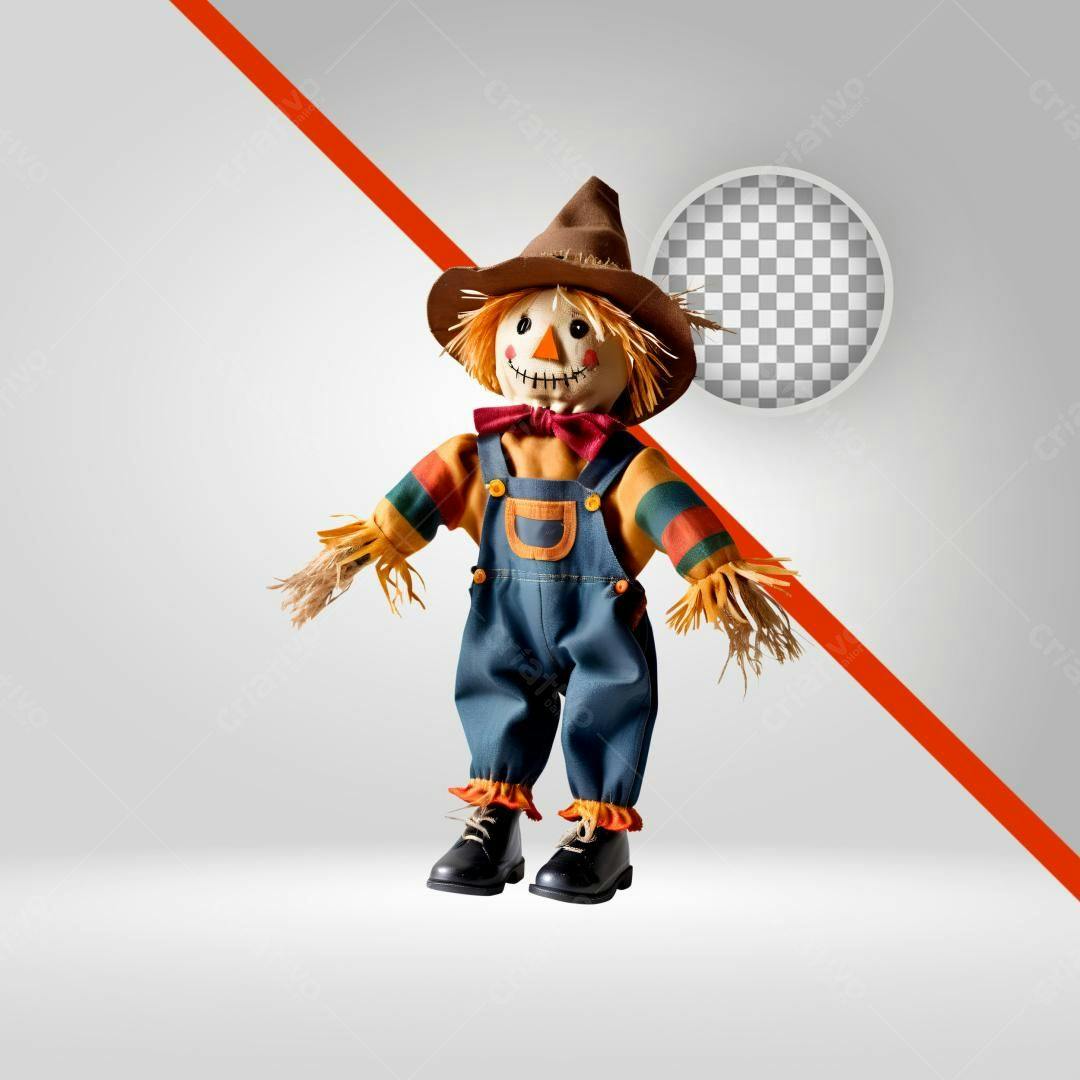 Icone Espantalho Halloween PNG com fundo transparente