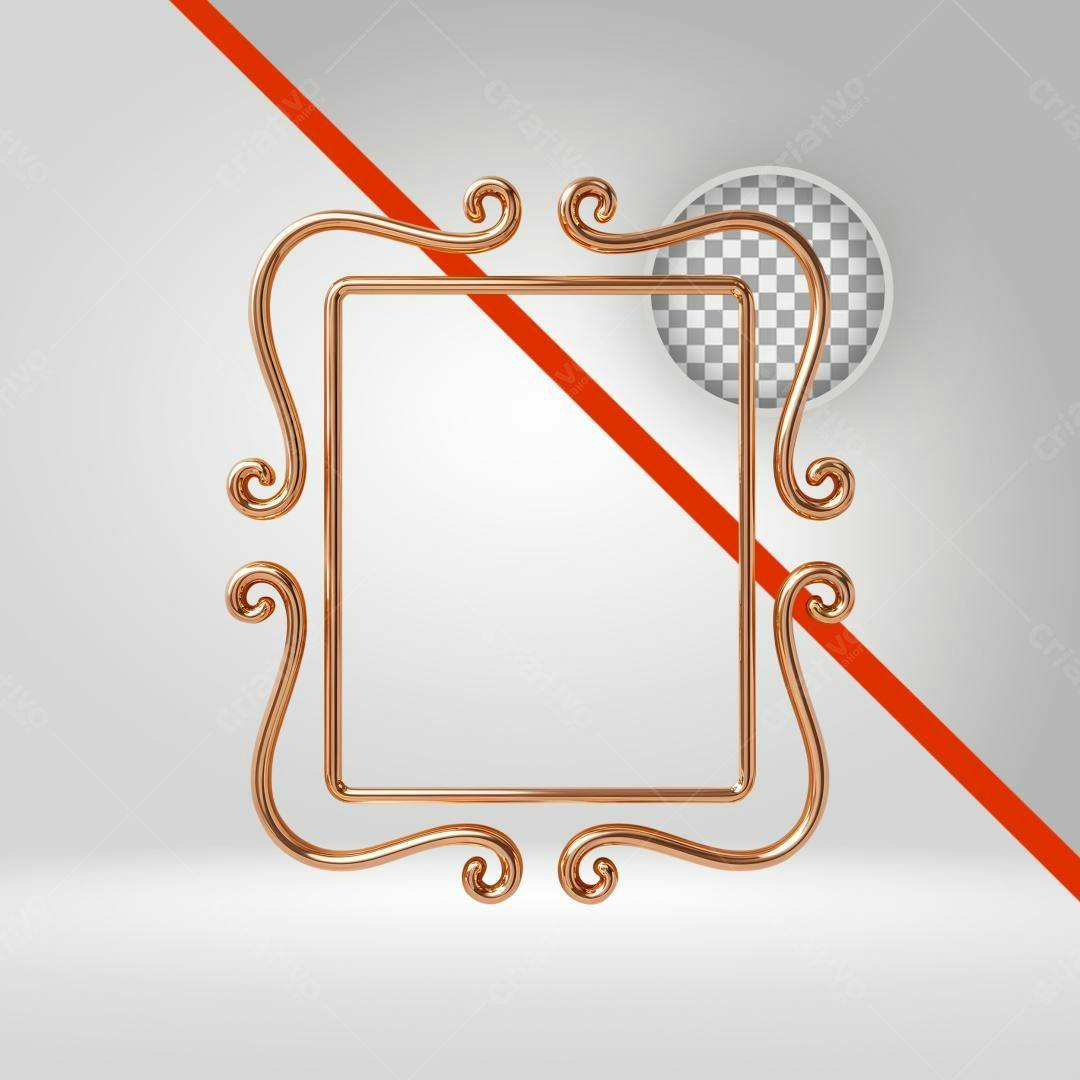 Moldura PNG com fundo transparente para design elegante