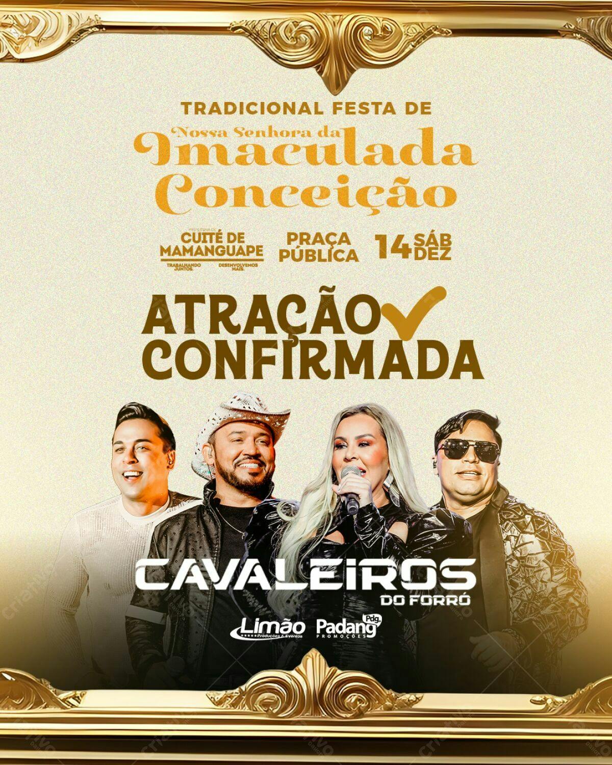 Flyer Festa Imaculada Conceição PSD Editável