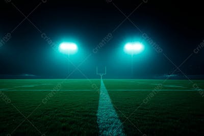 Imagem De Fundo De Um Campo De Futebol Com Fumaça E Luzes