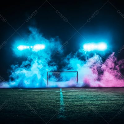 Imagem De Fundo Campo De Futebol Com Fumaça