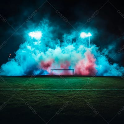 Imagem De Fundo Campo De Futebol Com Fumaça