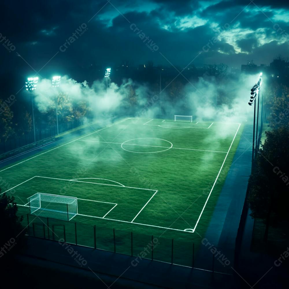 Imagem De Fundo Campo De Futebol Com Fumaça