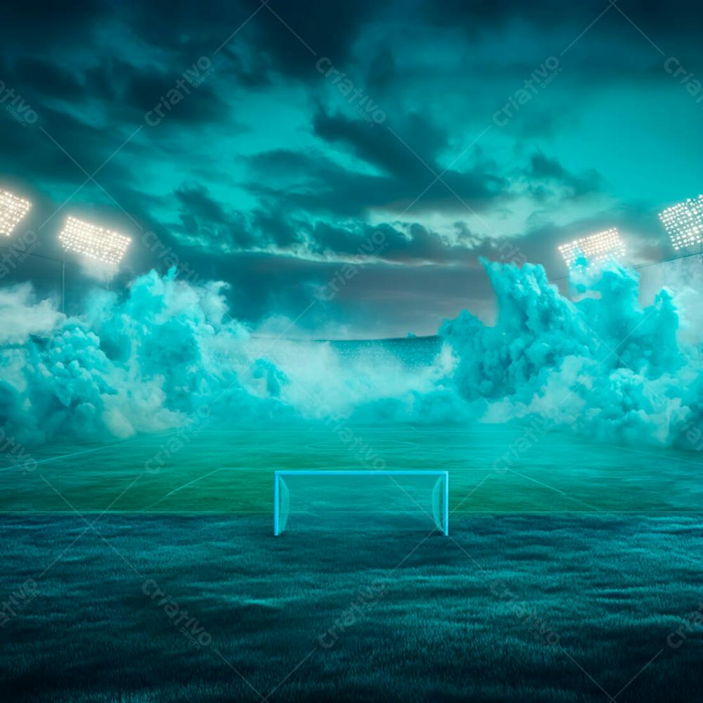 Imagem De Fundo Campo De Futebol Com Fumaça