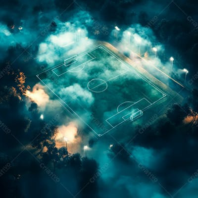 Imagem De Fundo Campo De Futebol Com Fumaça