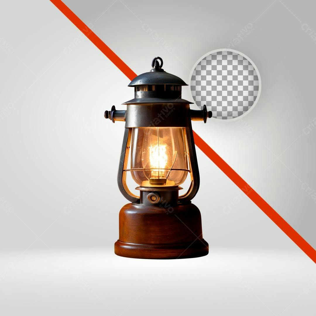 Icone Lampião Vintage PNG com fundo transparente