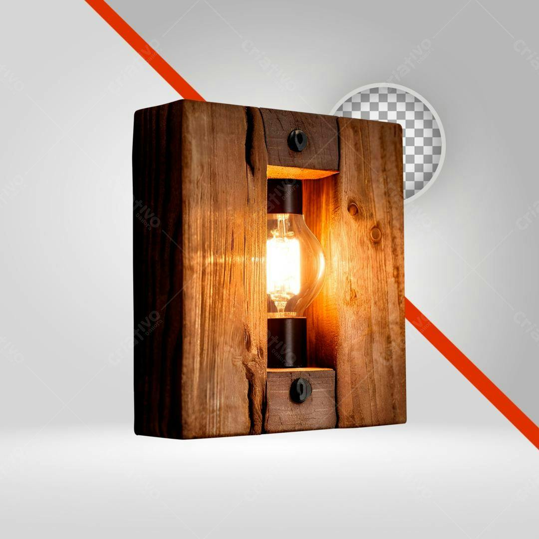 Icone Luminária Rustica Madeira PNG com fundo transparente