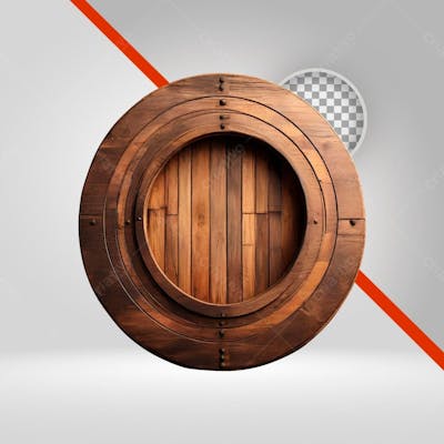 Círculo De Madeira 3D Para Vaquejada, Elemento Png