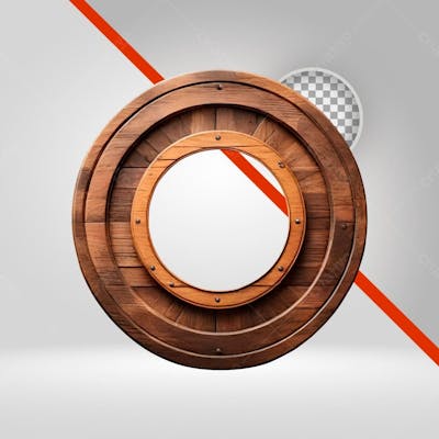 Círculo De Madeira 3D Para Vaquejada, Elemento Png