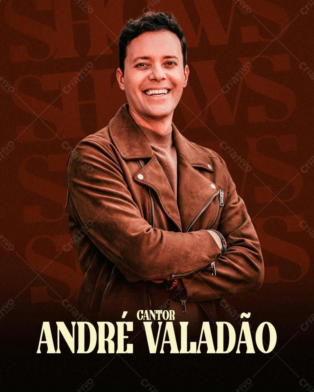 Flyer para Show André Valadão PSD Editável