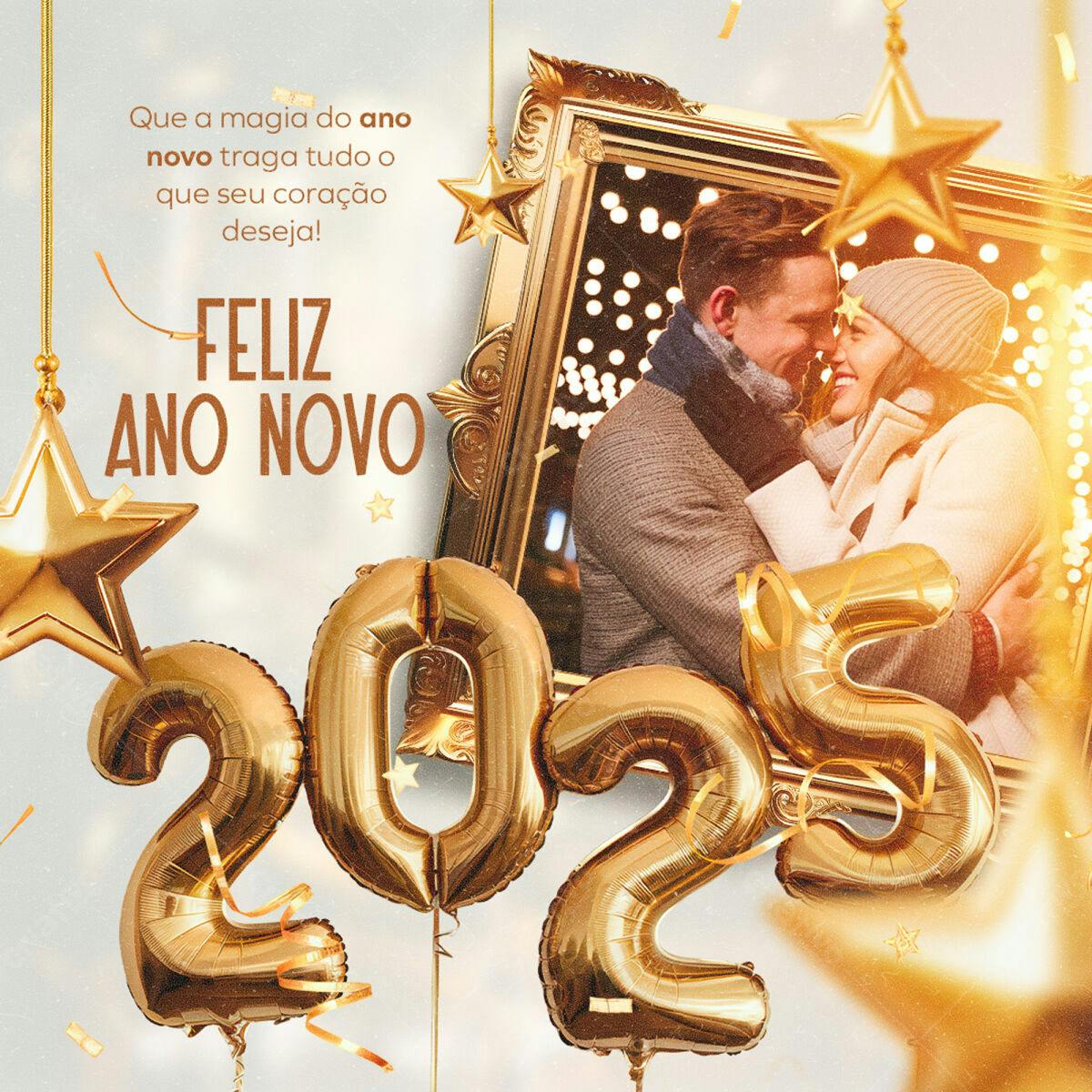 Flyer Feliz Ano Novo 2025 PSD Editável