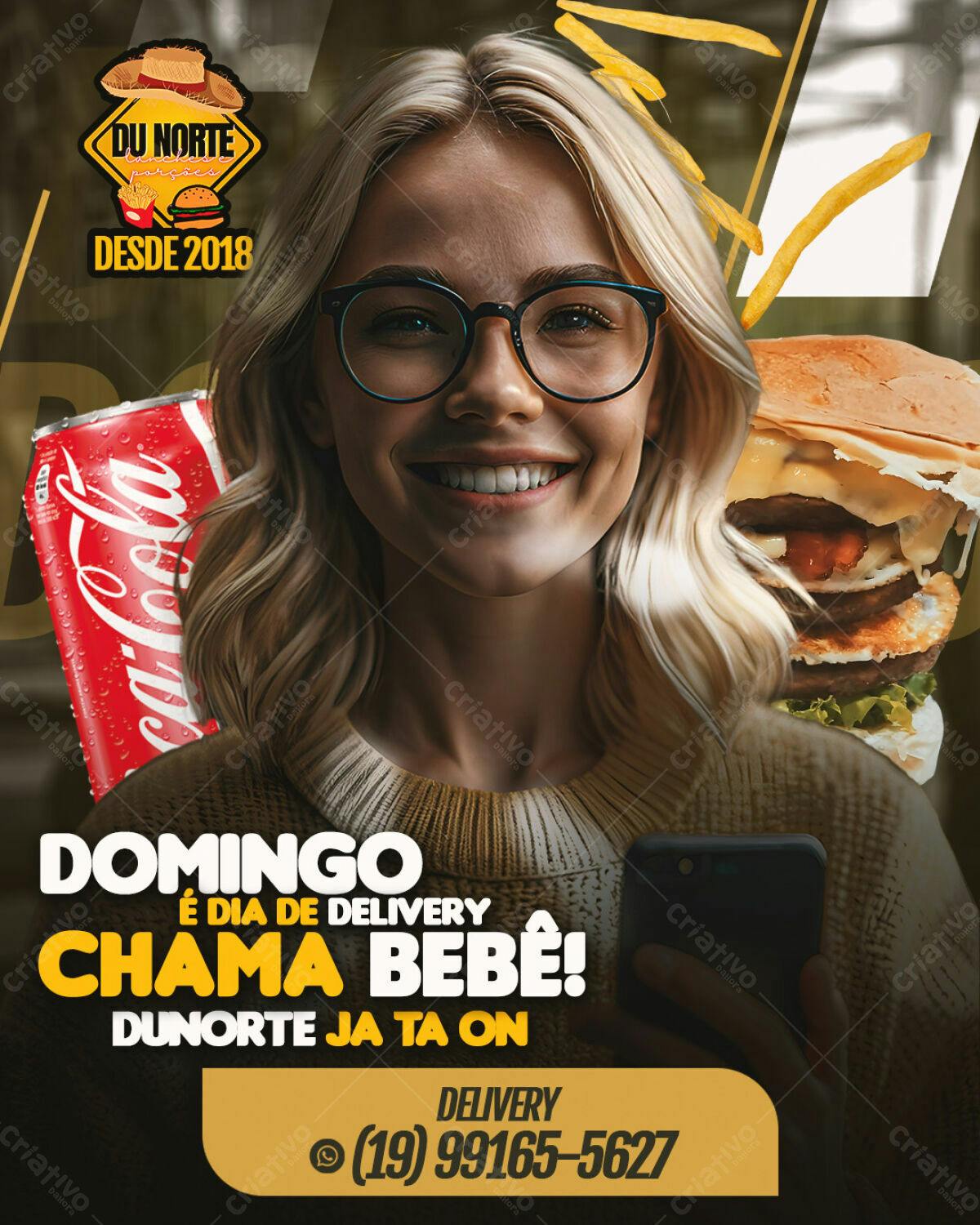 Flyer Delivery Domingo PSD Editável