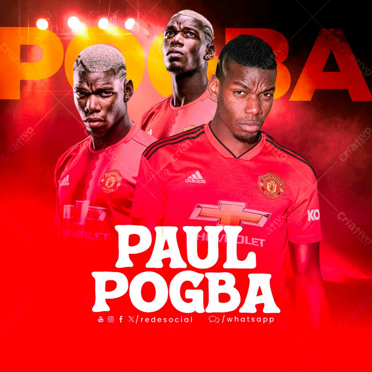 Poster do Paul Pogba PSD Editável