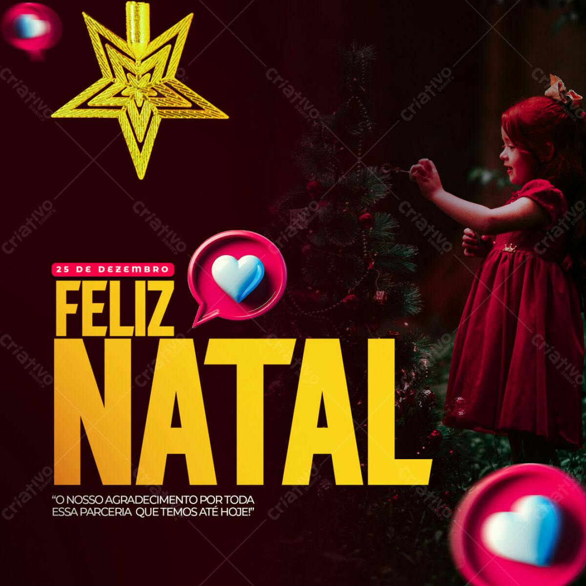 Flyer Feliz Natal PSD Editável