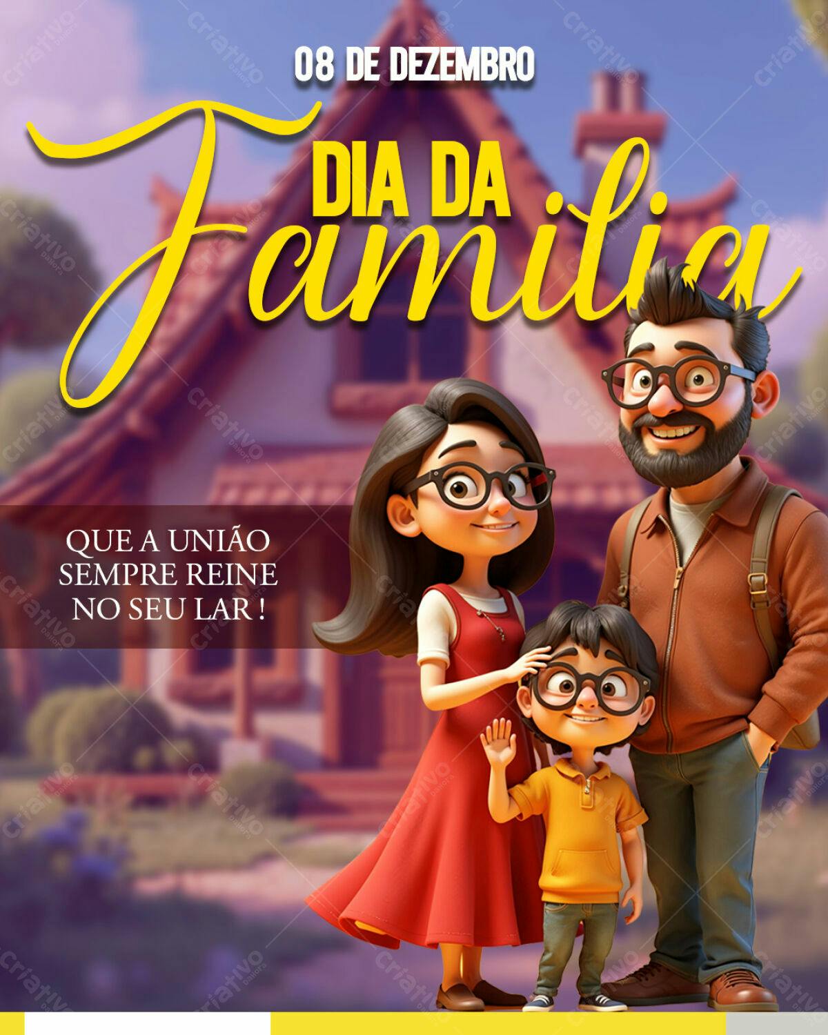 Flyer Dia da Família PSD Editável