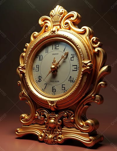Relógio Dourado Ano Novo