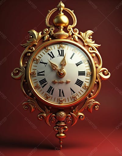Relógio Dourado Ano Novo