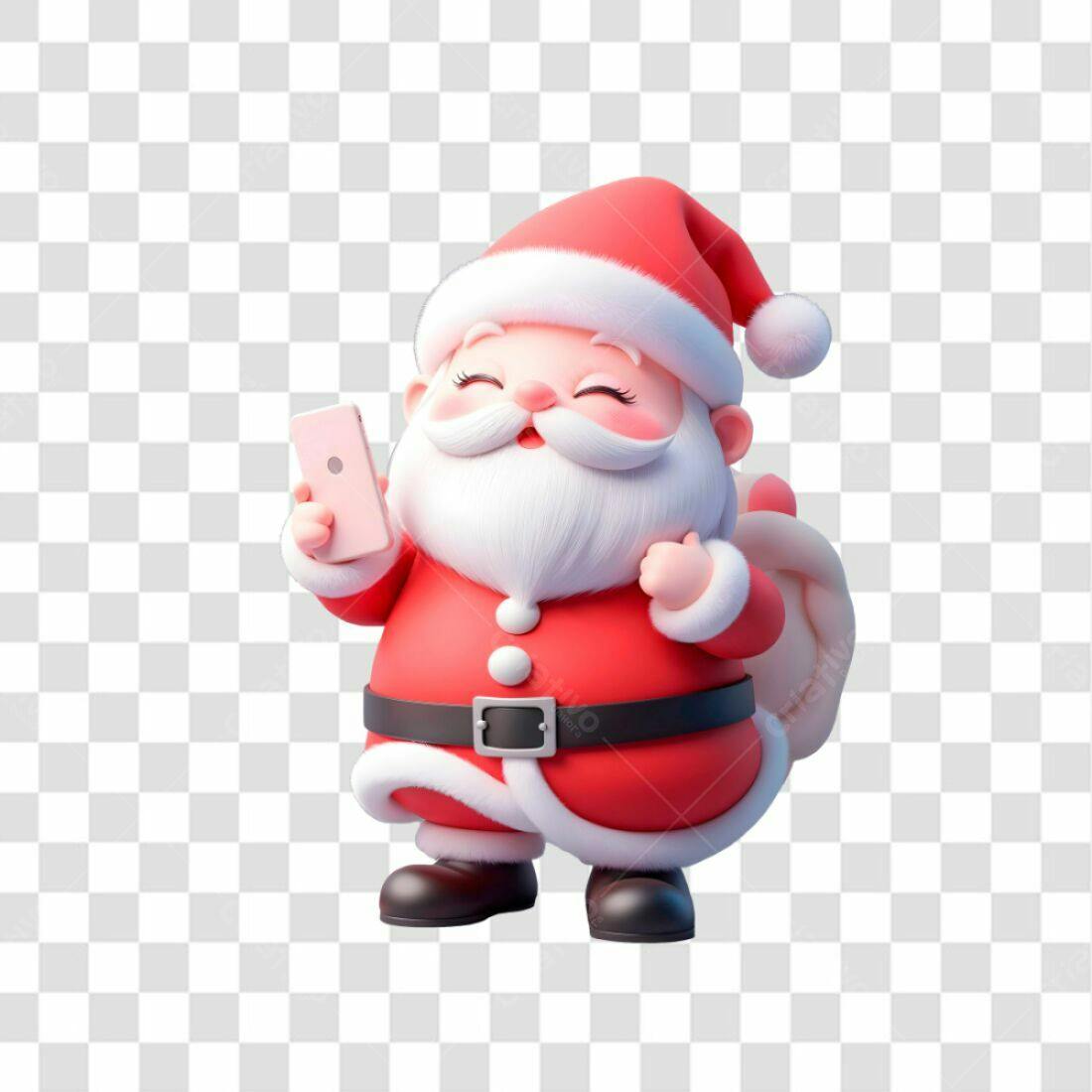 Icone Papai Noel Natal PNG com fundo transparente