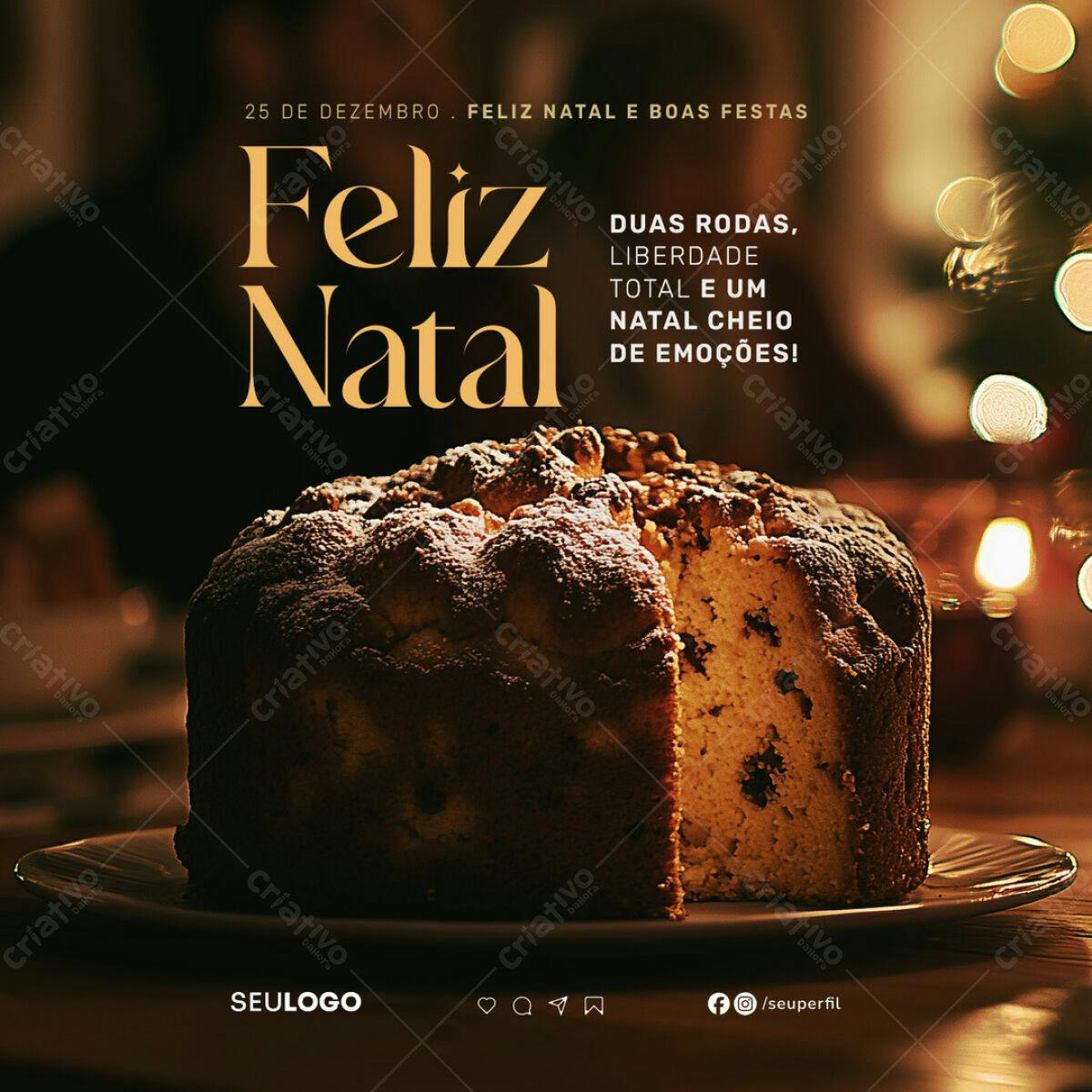 Postagem Natalina para Redes Sociais PSD Editável