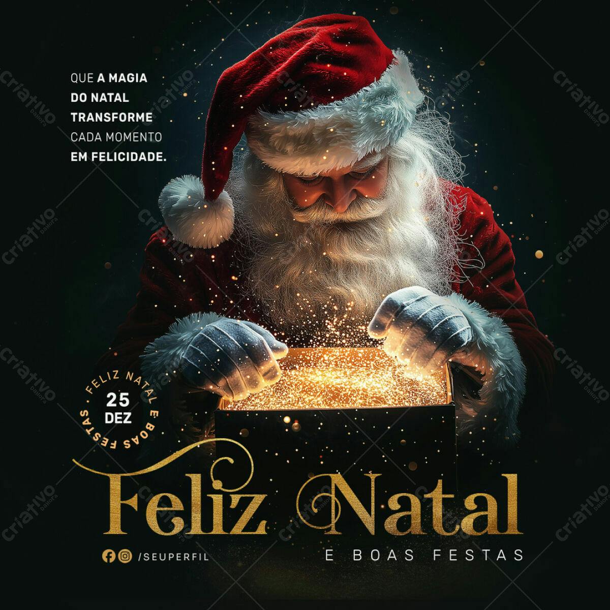 Postagem de Natal PSD Editável