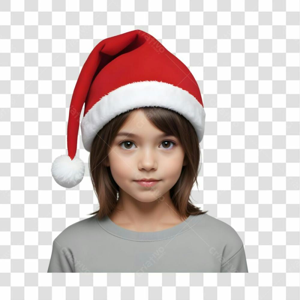 Mulher Usando Gorro De Papai Noel Natal Png Com Fundo Transparente